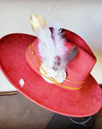 Boho Western Hat w/ Choice of Feather Hat Band-Rust 982g