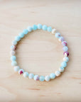 Pastel Aqua Terra Stretch Beaded Bracelet 811h