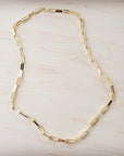 Gold Large Chain Link Layering Necklace 22" length 255o