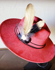 Boho Western Hat w/ Choice of Feather Hat Band-Rust 982g