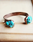 Genuine Natural Turquoise Cuff Bangle Bracelet 806t