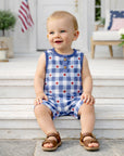 Americana Bamboo Short Baby Romper - 4th of July
