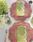 Blush Bloom Handwoven Iraca Placemat - Lilly Pulitzer Inspired Style
