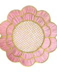 Blush Bloom Handwoven Iraca Placemat - Lilly Pulitzer Inspired Style