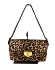 Prada Cavallino Leopard Calf Hair Shoulder Bag