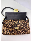 Prada Cavallino Leopard Calf Hair Shoulder Bag