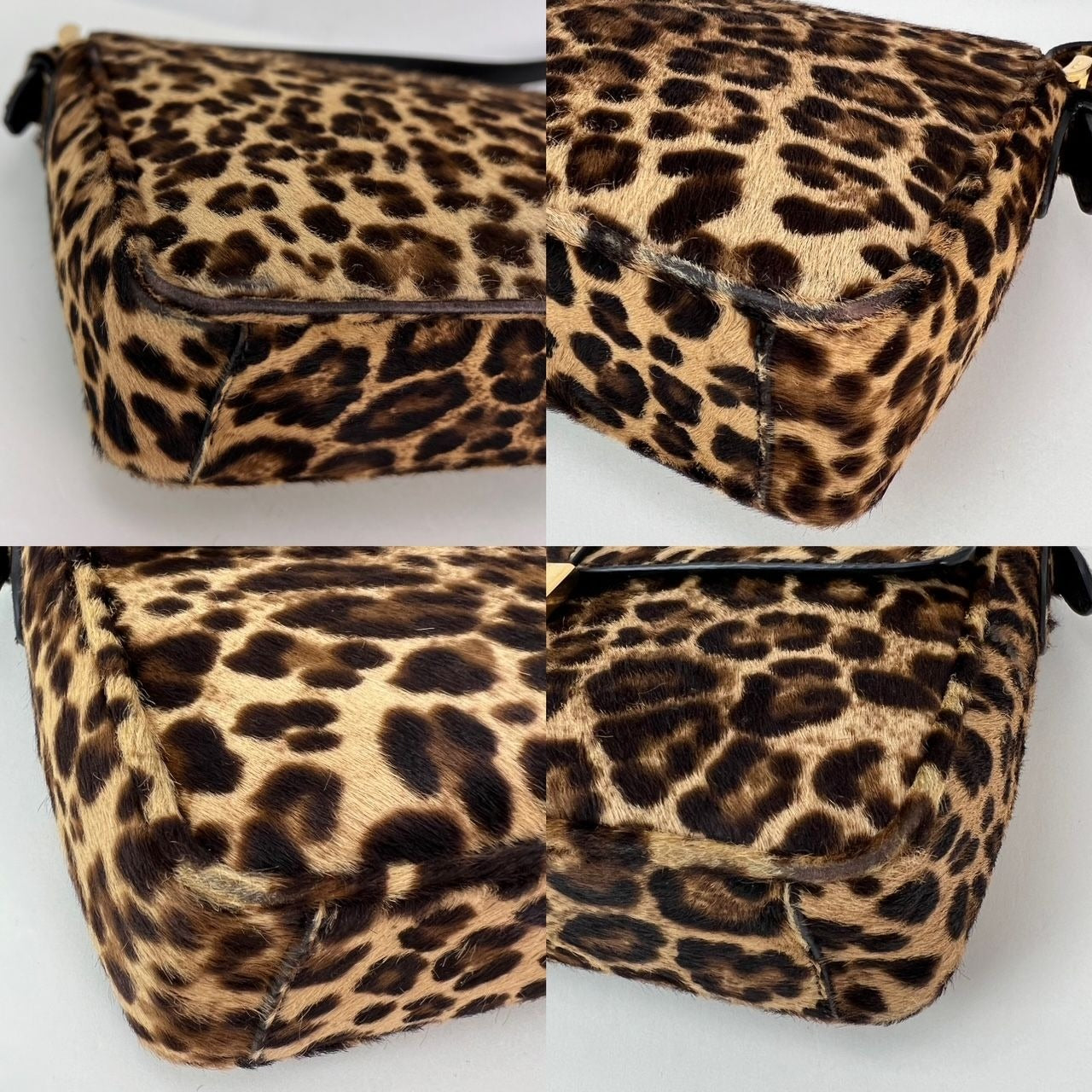 Prada Cavallino Leopard Calf Hair Shoulder Bag