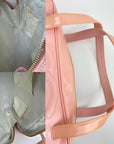 Chanel Triple CC Logo Medium Pink Patent Leather Tote Shoulder Bag Pre owned