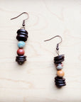 **Aqua Terra and Wood Drop Earrings 225d