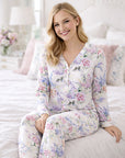 Dream Blossom Bamboo Women’s Pajama Set- Watercolor Floral