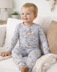 Wild Wrangler/Blue Cowboy Western Bamboo Kids Pajama Set