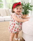 Cherry Picnic Baby Girl Bamboo Bubble Romper