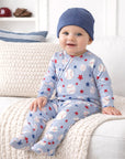 Grand Slam Baseball Bamboo Zipper Romper for Baby