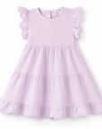 Lavender Eyelet Flutter Sleeve Gauze Easter Dress