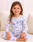Toile de Jouy Girl's Bamboo Pajama Set