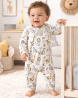 Safari Snuggles Zipper Romper - Bamboo Baby Outfit