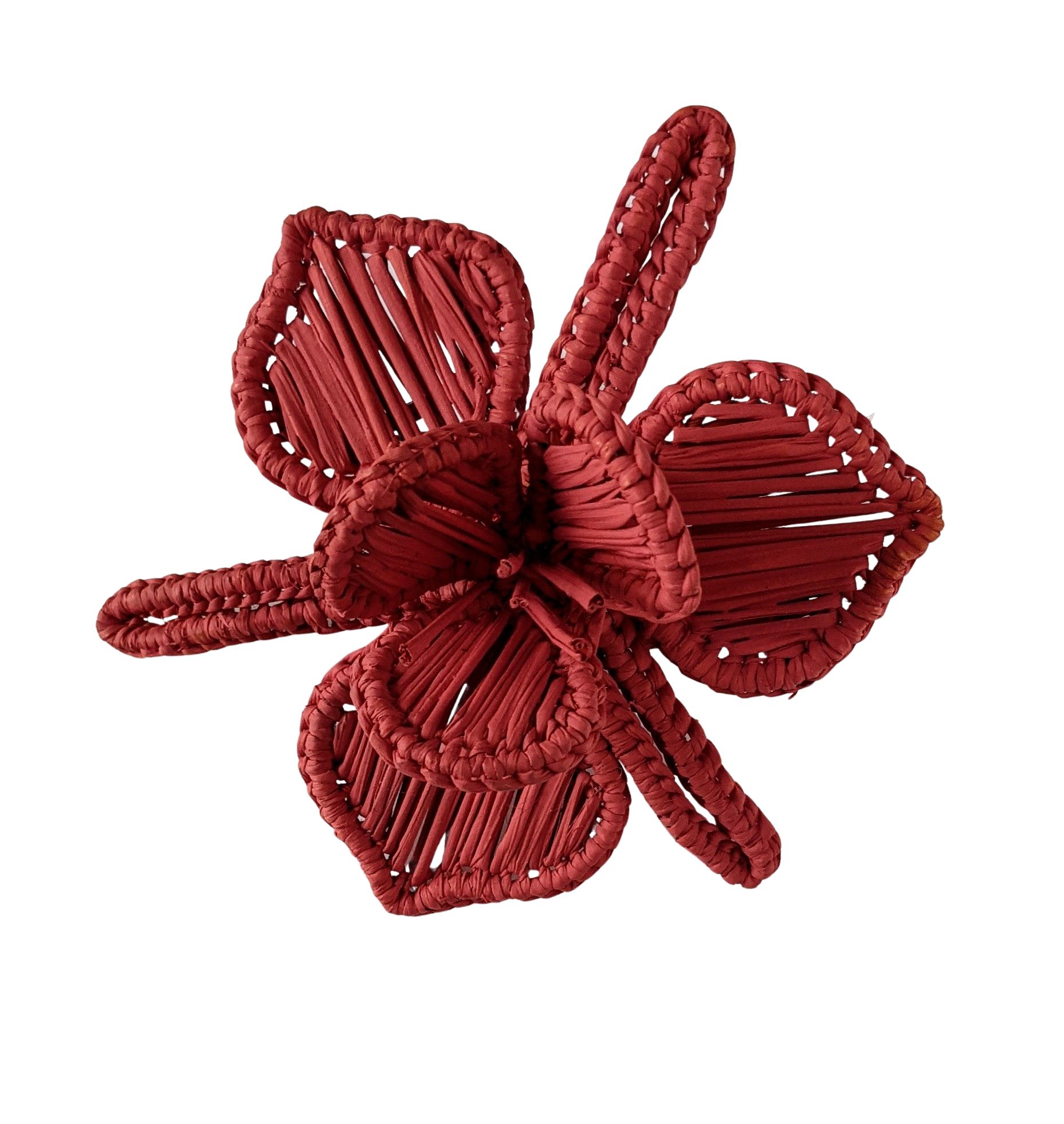 Christmas Orchid Handwoven Iraca Napkin Ring