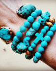 Genuine Natural Turquoise Cuff Bangle Bracelet 806t