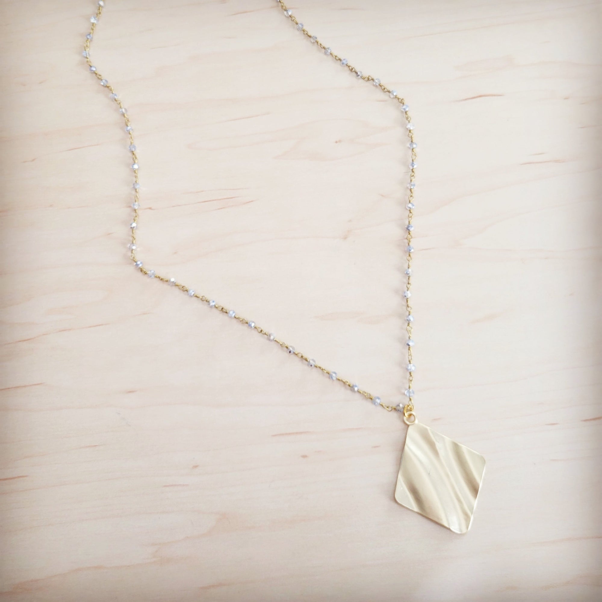 Gilded Wave Pendant Necklace 257mb