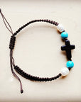 **Adjustable Woven Turquoise Braided Bracelet 806v