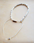 **Stackable Woven Beaded Bracelet in Silver 809v