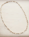 Gold Large Chain Link Layering Necklace 22" length 255o