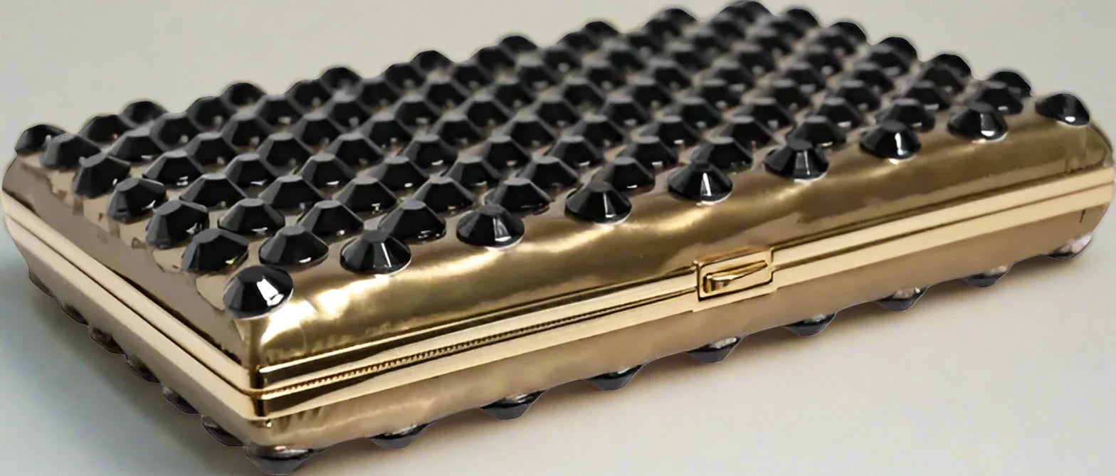 Dolce &amp; Gabbana Black Crystal Evening Clutch