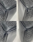 CHANEL Vintage Black Caviar Leather CC Zip Tote Shoulder Bag w/added insert  Pre owned