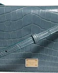 Dolce & Gabbana Crocodile DG Plaque Mini Crossbody