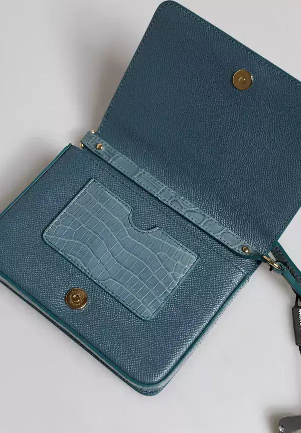 Dolce &amp; Gabbana Crocodile DG Plaque Mini Crossbody