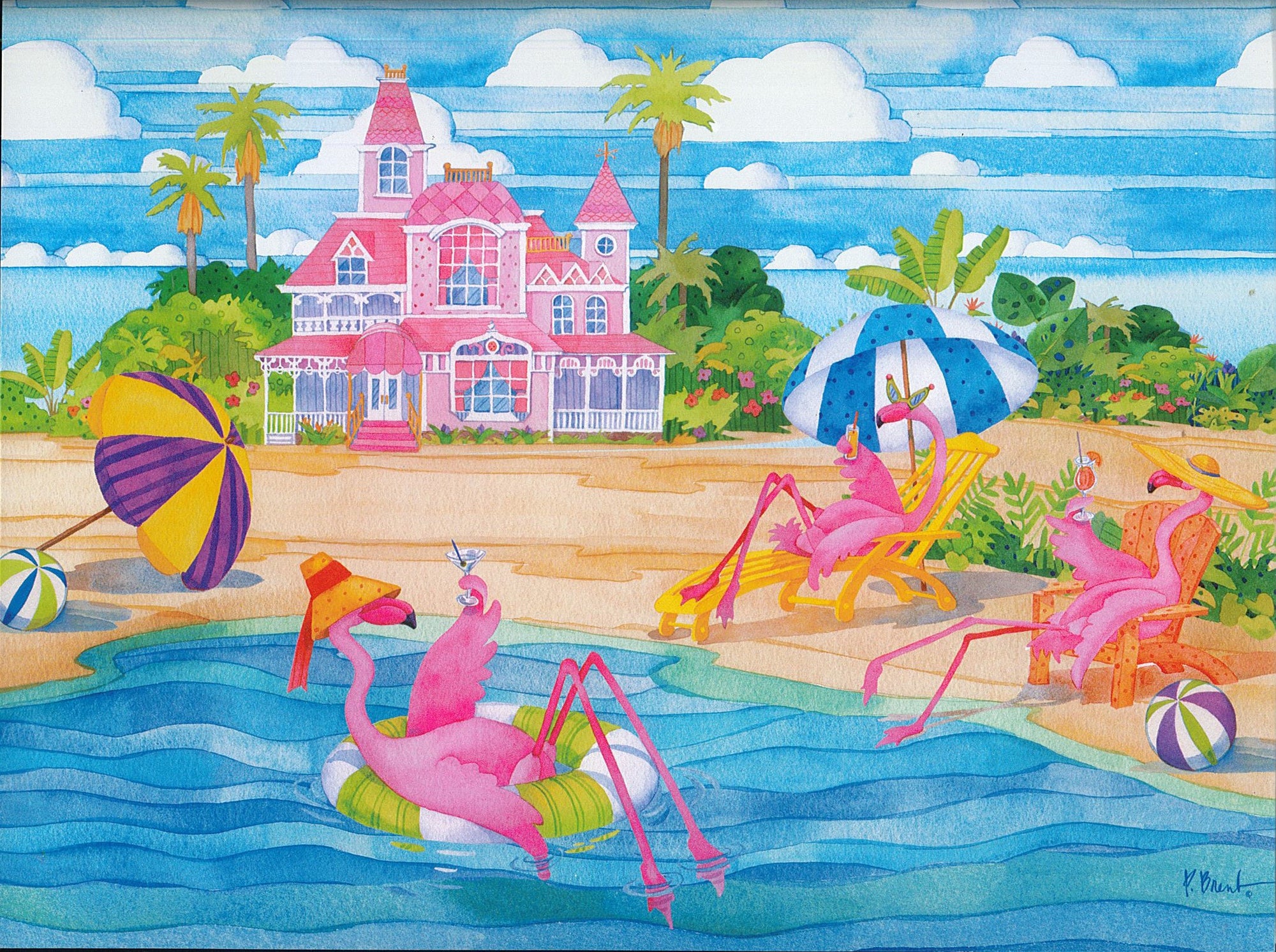 Birthday Card (Flamingo)