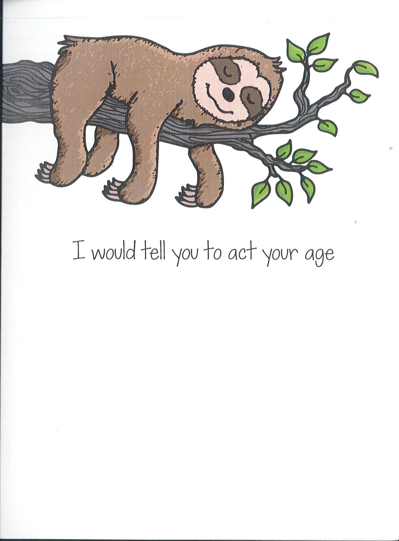 Birthday Card (Sloth)