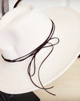 Aqua Terra Accent Turkey Feather & Leather Hat Band Only 954s