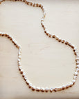 Boho Beaded Layering Necklace in White Turquoise 254q