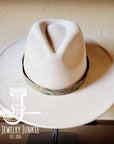 **Napolis Turquoise Brown Embossed Leather Hat Band Only 951L