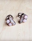 Genuine Rose Quartz Ring in a Copper Setting 012ff