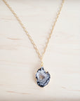 Gilded Black Agate Necklace 257ma