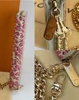Louis Vuitton Wallet Zippy Stephan Sprouse Vernis Leopard W/Added Chain Crossbody Pre owned