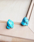 Blue Turquoise Stud Earrings 205f