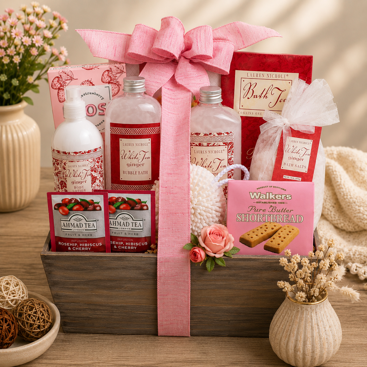 Tea &amp; Tranquility Spa Gift Basket