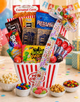 Happy Birthday Movie Night Gift Basket
