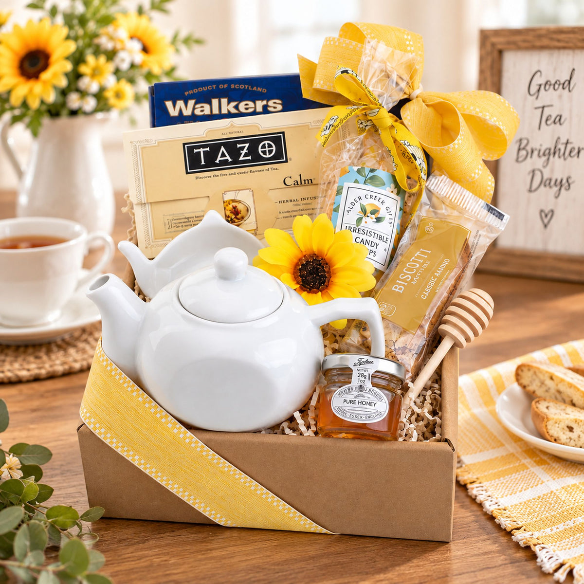A Sip of Comfort Tea Time Gift Basket