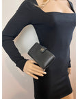 Chanel Caviar Timeless CC Zippered Pocket Black Wallet
