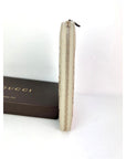 Gucci GG Logo Beige Zip Around Canvas Long Wallet