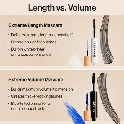 Honest Beauty Extreme Length Mascara + Lash Primer 0.81 fl oz/3pk