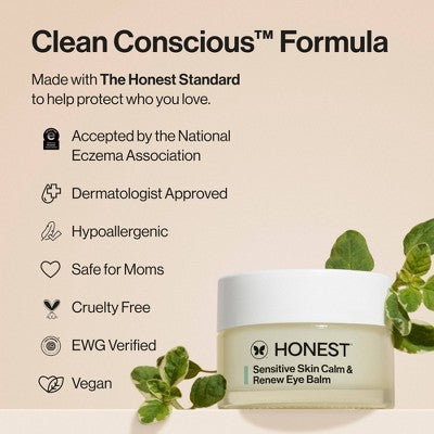 Honest Beauty Calm &amp; Renew Melting Eye Balm with Calming Phyto-Blend 0.5oz