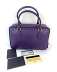 Prada Saffiano Leather Lux Small Top Handle Viola Purple Handbag