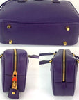 Prada Saffiano Leather Lux Small Top Handle Viola Purple Handbag