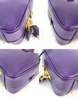 Prada Saffiano Leather Lux Small Top Handle Viola Purple Handbag