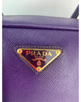 Prada Saffiano Leather Lux Small Top Handle Viola Purple Handbag